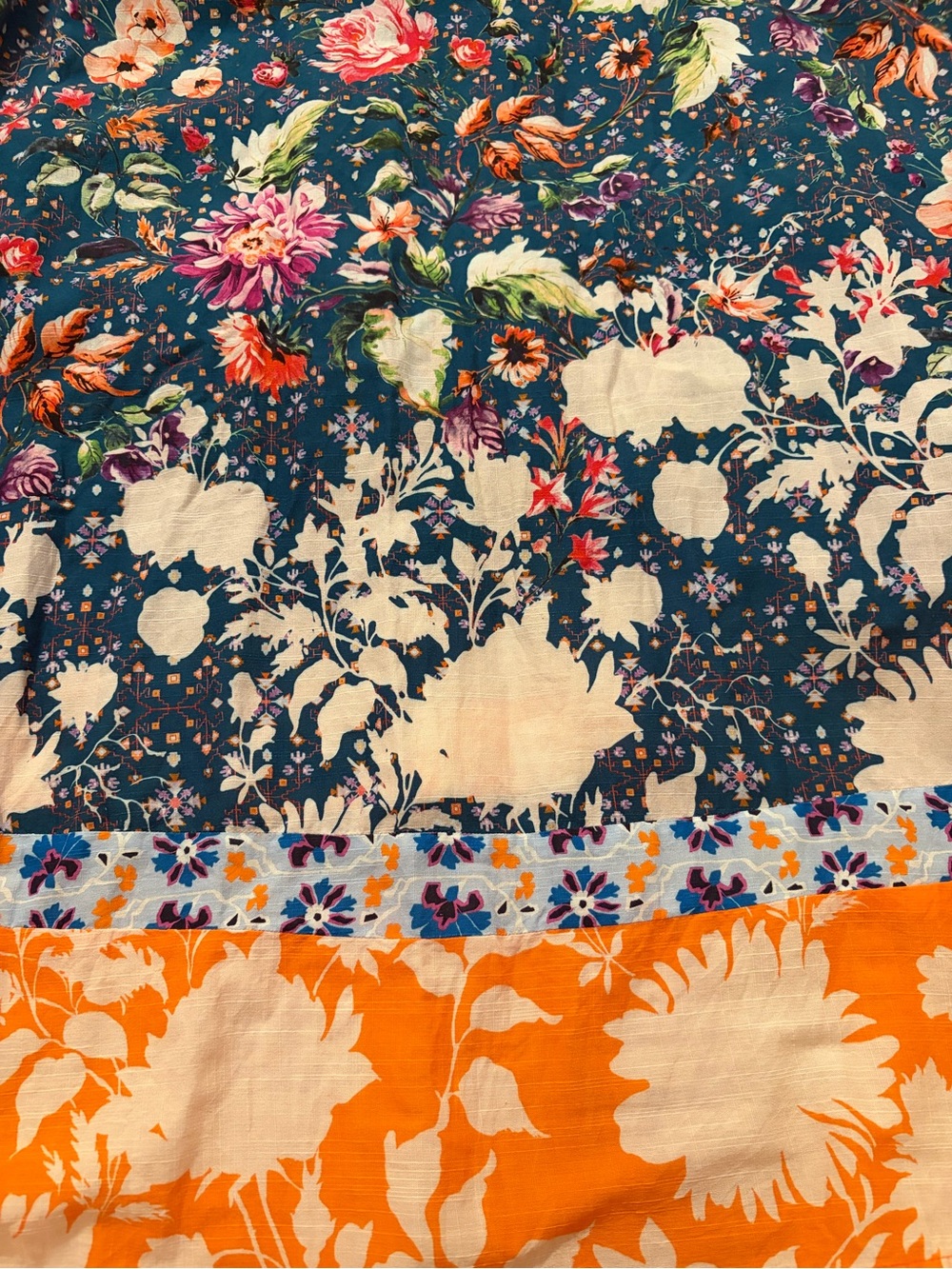 Floral Tiered Maxi Dress in Teal and Orange - Picture 13 of 15